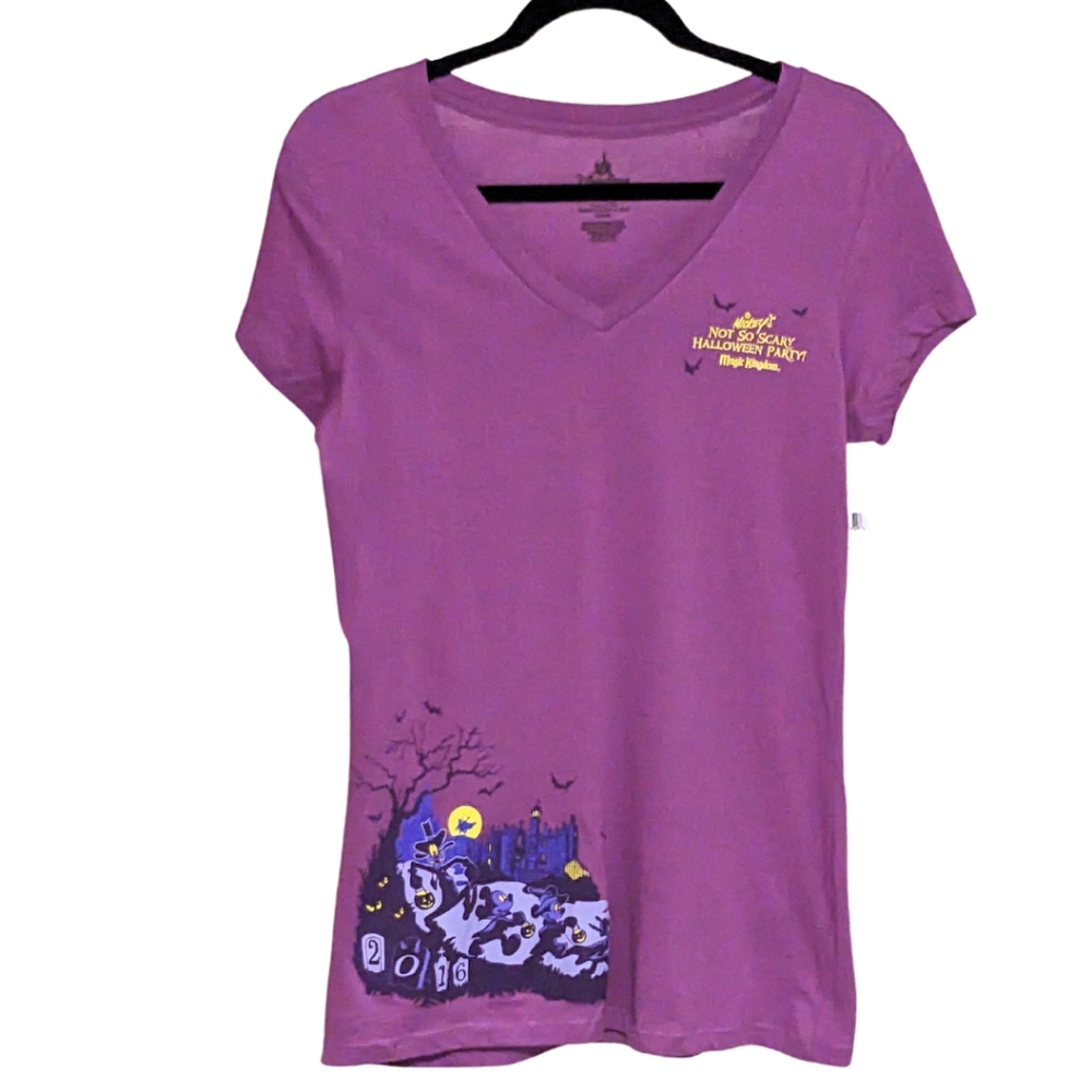 Disney Parks 2016 Halloween Party Purple Tee Shirt size L
